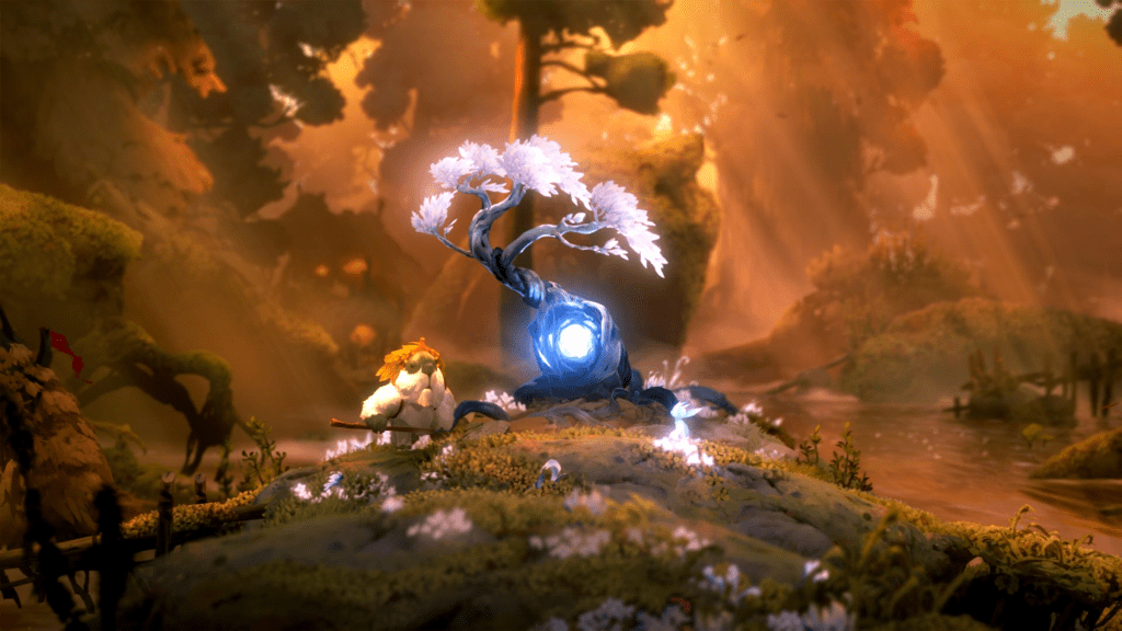 A screenshot from Ori and the Will of the Wisps.