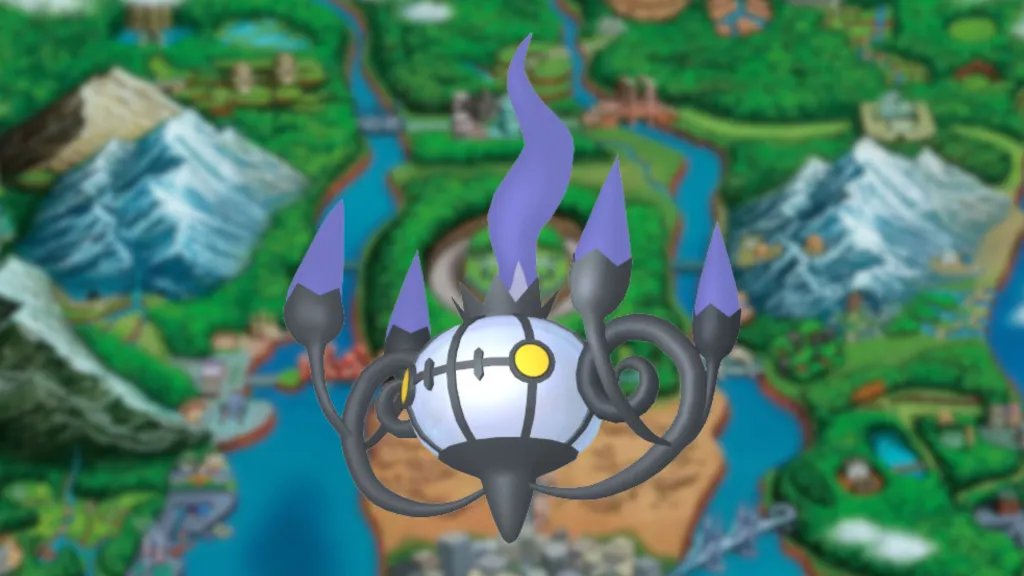 Chandelure over Unova Region