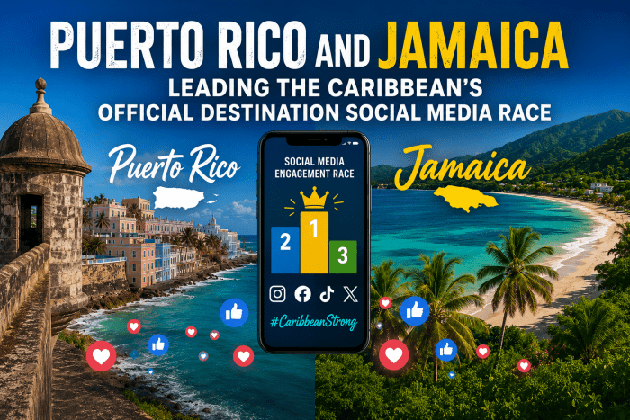 Puerto Rico dan Jamaika Dominasi Media Sosial Destinasi Resmi Karibia!